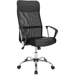 Bürostuhl Deluxe Schwarz mit Netz