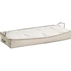 Aufbewahrungstasche ZELLER PRESENT "Stripes", beige (natur), B:46cm H:15cm T:104cm, Polypropylen, Taschen, Vlies, beige