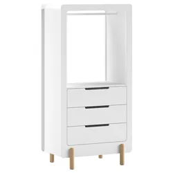 Kleiderschrank Simple ca. 88x180x54,4 cm Weiß