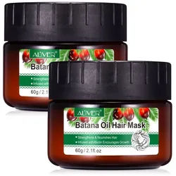 ALIVER Haarmaske Haarwachstum Haarpflege Intensivpflege Batana Öl für Haare Vegan, 2-tlg., Haarmaske, Haarpflege, Batana Öl, Aliver
