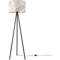 Paco Home Stehlampe Trina Kuba, ohne Leuchtmittel, Wohnzimmer Kinderzimmer Lampenschirm Zimmer Deko Schlafzimmer Palme schwarz