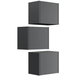 Lomadox Hängeschrank LIVIGNO-02 3er Set, graphit matt grau