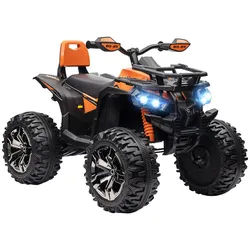 Homcom Kinder Quad Elektro 12V Kinderquad mit Vorwärts-, Rückwärtsfunktion Orange , Metall , 65x73x100 cm , unisex , Freizeit & Co, Gartenspielzeug, Kinder-Elektrofahrzeuge