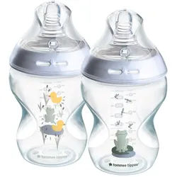 Tommee Tippee Natural Start Anti-Colic Babyflasche Slow Flow 0m+ Frog 2x260 ml