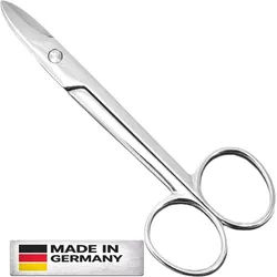 EloModa Nagelschere Profi Fußnagelschere für dicke und feste Nägel Scharfe Präzisionskling, (1-tlg), gebogener Schnittfläche silberfarben