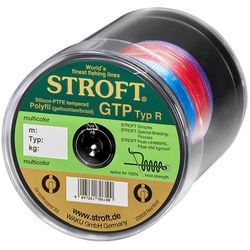 Stroft Angelschnur STROFT GTP Typ R Geflochtene Angelschnur 400m multicolor, 400 m Länge, 0.45 mm Fadendurchmesser, (1-St), 36kg Tragkraft bunt