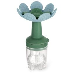 Haakaa Blumenförmiger Fruchtsauger und Gefrierhülle Set 1 St blau