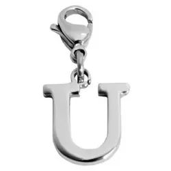 Adelia ́s Buchstabenanhänger Unisex Anhänger – Buchstabenanhänger aus Edelstahl, Ideal zum Verschenken – schlicht und stilvoll silberfarben