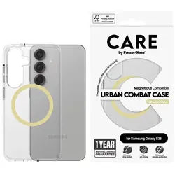 Flagship Case Transparent Urban Combat w. Chardonnay QI Compatible Samsung Galaxy S25
