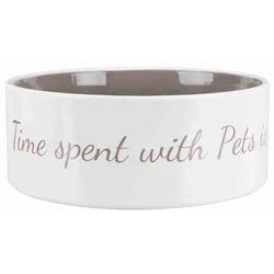 TRIXIE Napf Pet's Home, Keramik, 0,8 l / Ø 16 cm, creme / taupe