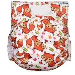 T-Tomi H√∂schenwindel AIO - Wickel Set Klettverschluss Foxes 1 St