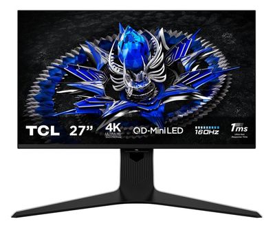 TCL R83 27R83U tietokoneen litteä näyttö 68,6 cm (27") 3840 x 2160 pikseliä 4K Ultra HD QLED Musta, Valkoinen