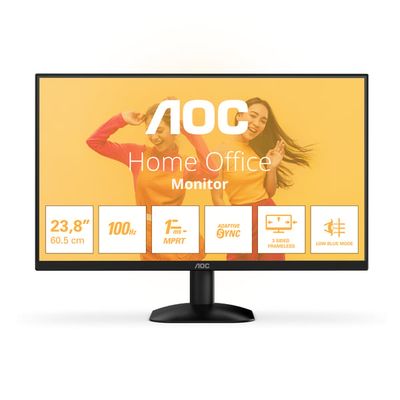 AOC B3 24B35HM2 tietokoneen litteä näyttö 60,5 cm (23.8") 1920 x 1080 pikseliä Full HD LED Musta