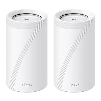 TP-Link Deco BE85 (2-Pack) Triband (2,4 GHz/5 GHz/6 GHz) Wi-Fi 7 (802.11be) Vit 4 Intern