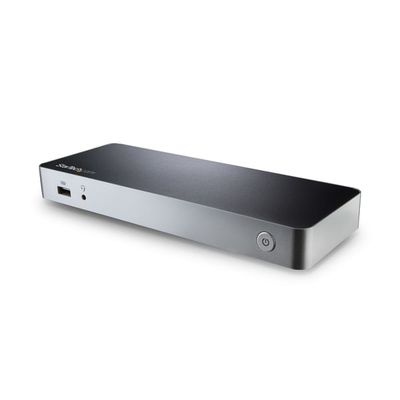 StarTech.com MST30C2HHPDU kannettavien tietokoneiden telakka ja porttitoistin Langallinen USB 3.2 Gen 1 (3.1 Gen 1) Type-C Musta, Hopea