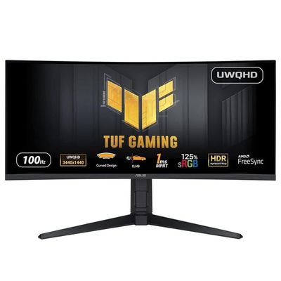 ASUS TUF Gaming VG34VQEL1A computerskærm 86,4 cm (34") 3440 x 1440 pixel UltraWide Quad HD LED Sort