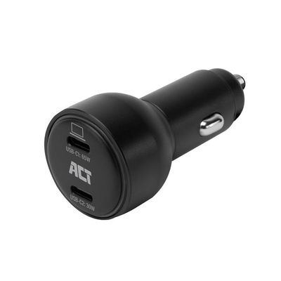 ACT AC2210 mobilladdare Universal Svart Cigarr tändare Snabb laddning Automatisk