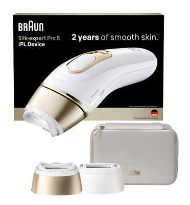 Braun Silk-expert Pro PL5210 IPL Intensivt pulserat ljus (IPL) Guld, Vit
