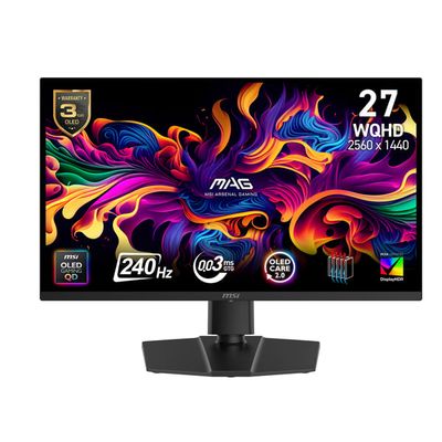 MSI MAG 271QP QD-OLED X24 tietokoneen litteä näyttö 67,3 cm (26.5") 2560 x 1440 pikseliä Wide Quad HD Musta