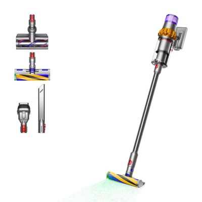 Dyson V15 Detect Absolute Skaftdammsugare, 2-i-1 Batteri Torr Utan påse 0,76 l 660 W Nickel, Gul