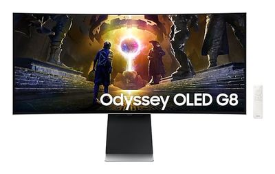 Samsung LS34DG850SUXDU tietokoneen litteä näyttö 86,4 cm (34") 3440 x 1440 pikseliä UltraWide Quad HD OLED Hopea
