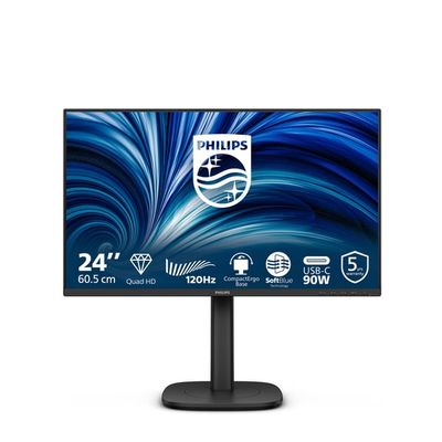 Philips 24B2U3601 tietokoneen litteä näyttö 60,5 cm (23.8") 2560 x 1440 pikseliä Quad HD LCD Musta