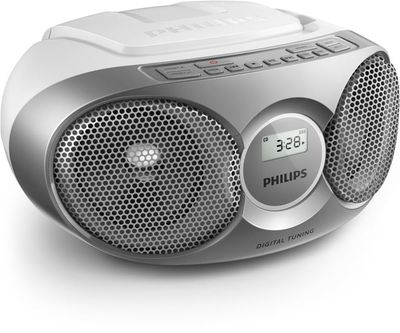 Philips AZ215S/12 kannettava stereojärjestelmä 3 W FM Hopea