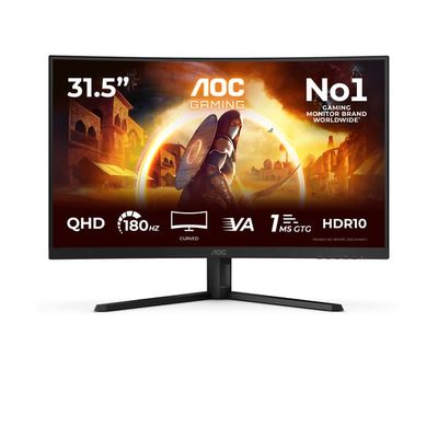 AOC G4 CQ32G4VE tietokoneen litteä näyttö 80 cm (31.5") 2560 x 1440 pikseliä Quad HD LCD Musta, Harmaa