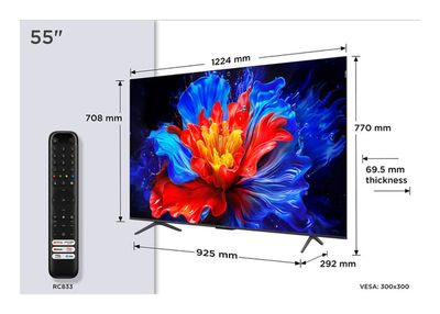 TCL P89K 55P89K TV 139,7 cm (55") 4K Ultra HD Smart TV Wi-Fi Metallic 350 cd/m²