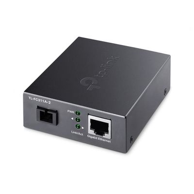 TP-Link TL-FC311A-2 mediakonverterare för nätverk 1000 Mbit/s Enkelläge Svart