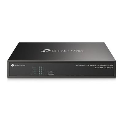 TP-Link VIGI NVR1004H-4P nätverksvideobandspelare (NVR) Svart