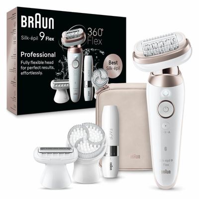 Braun Silk-épil 9 Flex 9-360 3D 40 pincetter Rosa, Vit