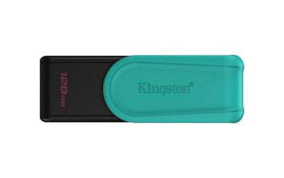 Kingston Technology DataTraveler 128 GB Portable USB 3.2 Gen 1 Exodia S (sort/turkis)
