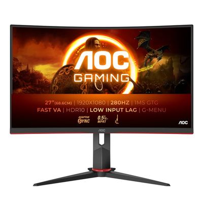 AOC G2 C27G2Z3/BK tietokoneen litteä näyttö 68,6 cm (27") 1920 x 1080 pikseliä Full HD LED Musta, Punainen