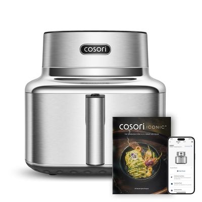 Cosori ICONIC Single 6,2 l Fristående 1725 W Varmluftsfritös Rostfritt stål