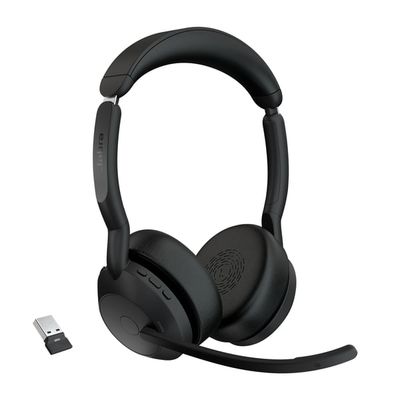Jabra Evolve2 55 Headset Trådlös Huvudband Kontor/callcenter USB Type-C Bluetooth Laddningsställ