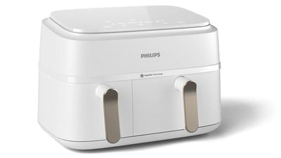 Philips 3000 series NA353/10 rasvakeitin Kaksois 9 L Erillinen 2750 W Kuumakiertoilmakypsennin Hopea, Valkoinen