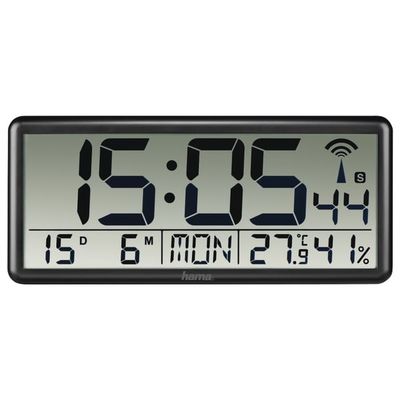 Hama Jumbo Digital klocka Rektangel Svart