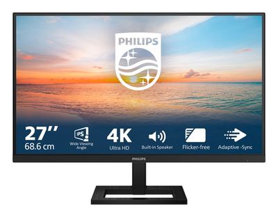 Philips 1000 series 27E1N1800AE/00 tietokoneen litteä näyttö 68,6 cm (27") 3840 x 2160 pikseliä 4K Ultra HD LED Musta