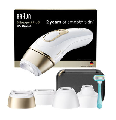 Braun Silk-expert Pro IPL PL5431 Intensivt pulserat ljus (IPL) Guld, Vit