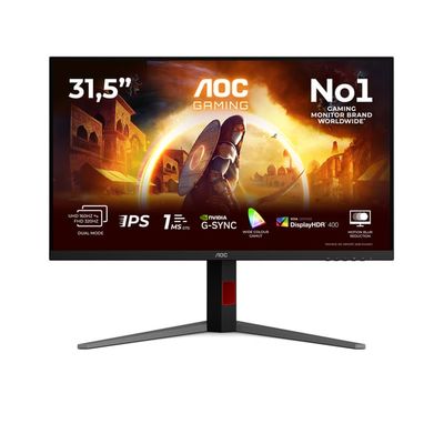 AOC G4 U32G4U tietokoneen litteä näyttö 80 cm (31.5") 3840 x 2160 pikseliä 4K Ultra HD Musta, Punainen