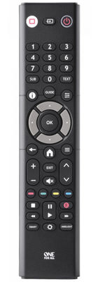 One For All TV Replacement Remotes URC1313 fjärrkontroll IR trådlös Tryckknappar