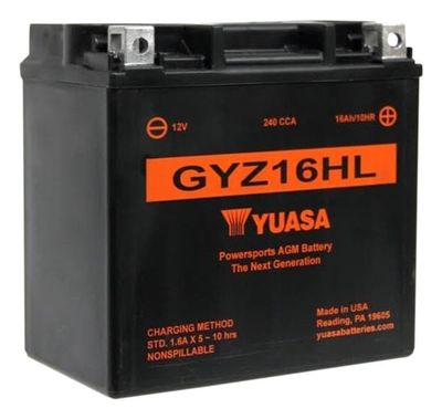 Yuasa GYZ16HL fordonsbatteri AGM (Absorbed Glass Mat) 16,8 Ah 12 V 240 A Motorcykel