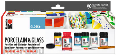 Marabu 1115000000087 vandbaseret maling Sort, Grøn, Rød, Hvid, Gul 15 ml Flaske 6 stk