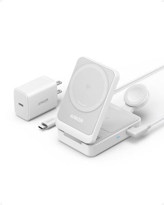 Anker B2557321 oplader til mobil enhed Hovedtelefoner, Headset, Smartphone, SmartWatch Hvid Vekselstrøm Trådløs opladning Hurtig opladning Indendørs