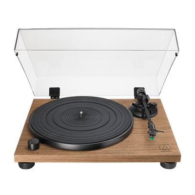 Audio-Technica AT-LPW40WN grammofoner Remdriven skivtallrik Svart, Trä Manuell