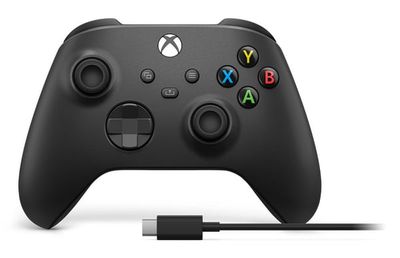 Microsoft Xbox Wireless Controller + USB-C Cable Svart Bluetooth/USB Spelplatta Analog / Digital PC, Xbox One, Xbox One S, Xbox One X, Xbox Series S, Xbox Series X