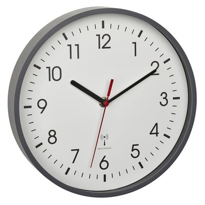 TFA-Dostmann 60.3550.10 vägg- och bordsklocka Analog klocka Rund Grå