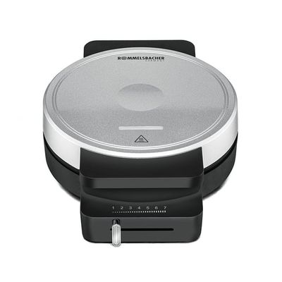 Rommelsbacher WA 850 våffeljärn 1 våffla/våfflor 850 W Svart, Silver