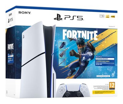 Sony PlayStation 5 - Fortnite Flowering Chaos Bundle 1 TB Wi-Fi Sort, Hvid